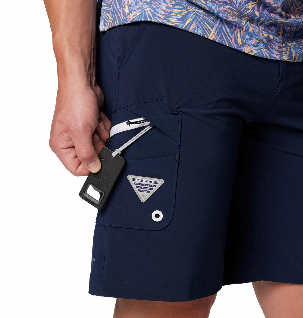 Columbia Mens Blue Omni Shade Terminal Tackle II Short
