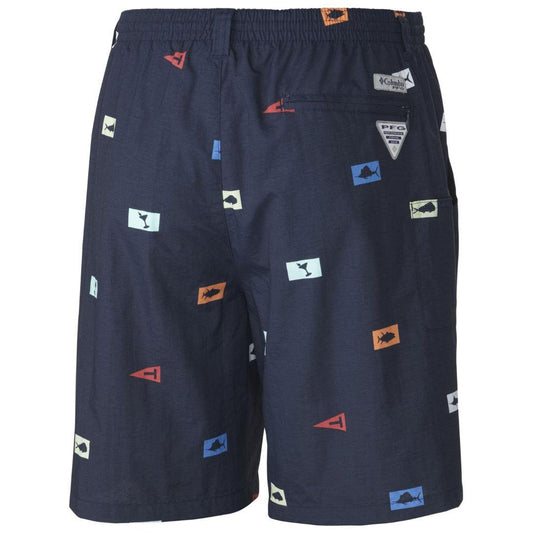 Columbia Men Blue Sun Protection Backcast II Printed Shorts
