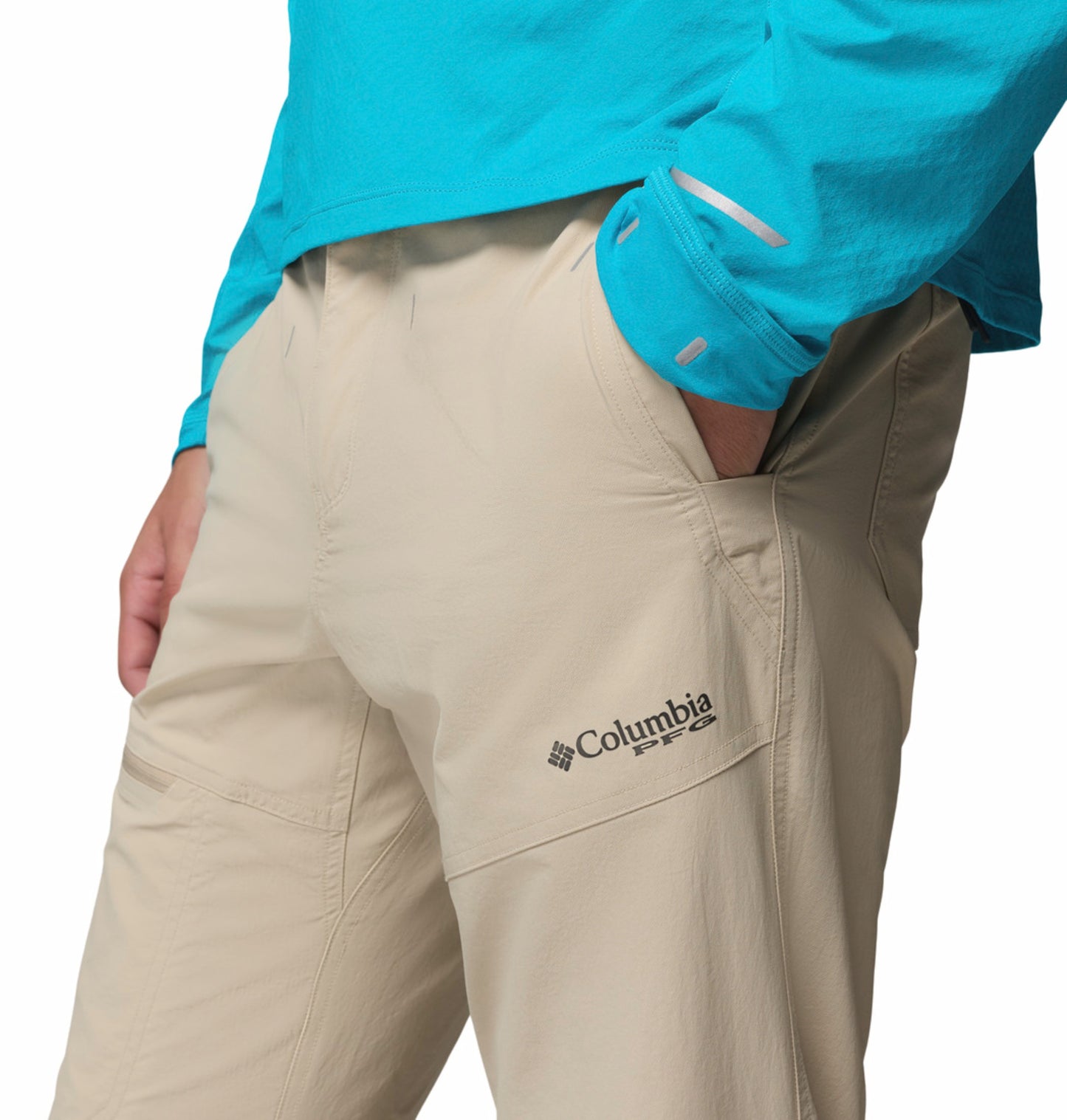 Columbia Men Beige Omni-Freeze PFG Pro Guide Technical Pant