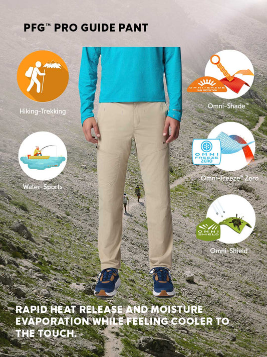Columbia Men Beige Omni-Freeze PFG Pro Guide Technical Pant