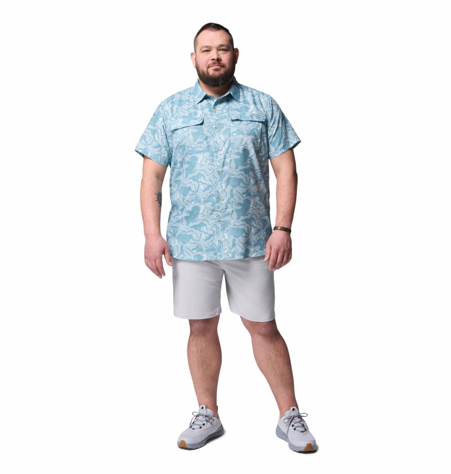 Columbia Men Light Grey Omni-Shade PFG Uncharted Short