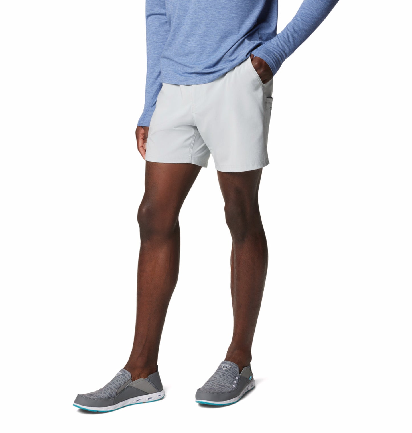 Columbia Men Light Grey Omni-Shade PFG Uncharted Short