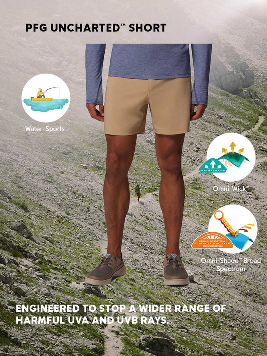 Columbia Men Brown Omni-Shade PFG Uncharted Short