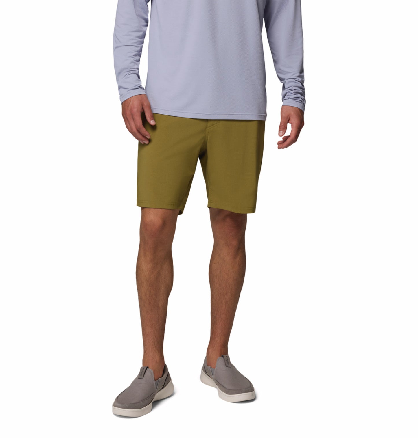 Columbia Men's Olive Green Omni-Shade PFG Uncharted Fishing Shorts