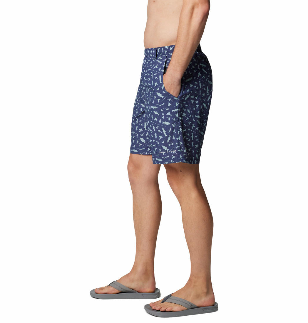 Columbia Men Navy Blue Omni-Shade Super Backcast II Water Shorts (Sun Protection)