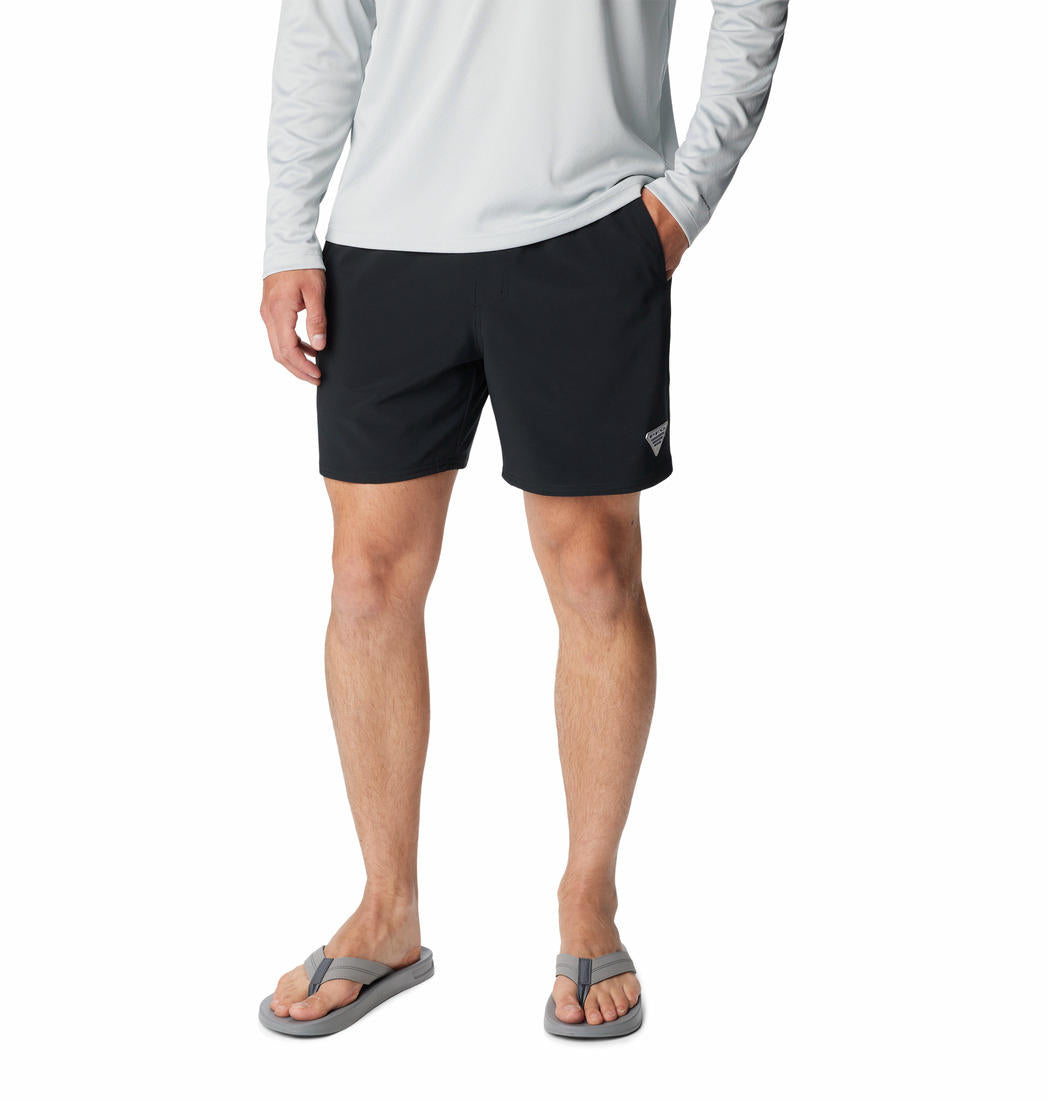 Columbia Men Black Omni-Shade Terminal Roamer Stretch Shorts (Sun Protection)
