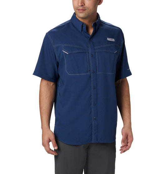 Columbia Mens Blue Low Drag Offshore Short Sleeve Shirt
