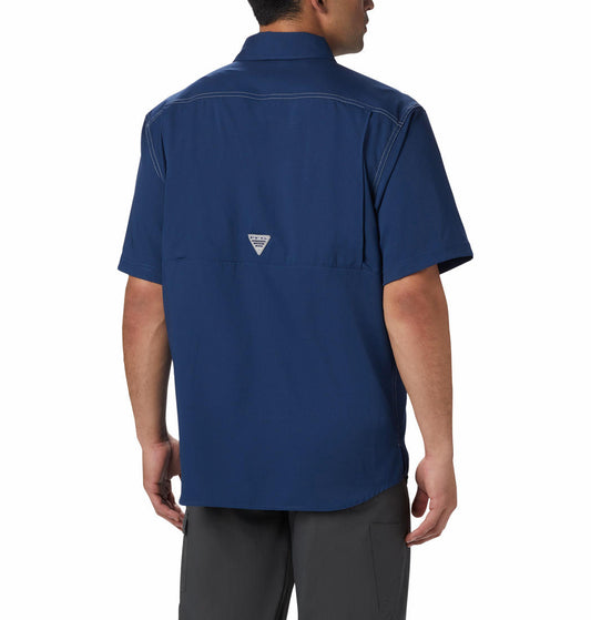 Columbia Mens Blue Low Drag Offshore Short Sleeve Shirt