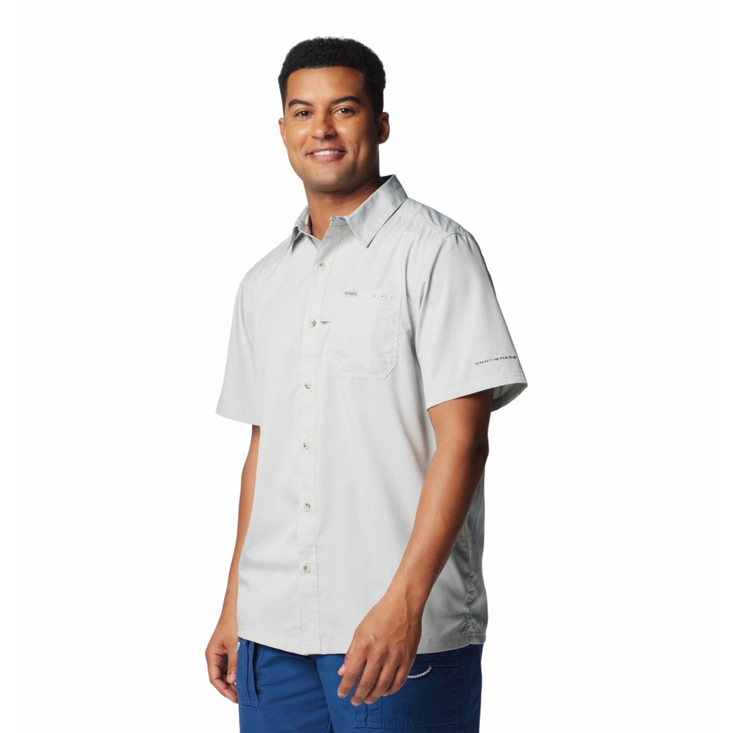 Columbia Mens Black Slack Tide Camp Shirt