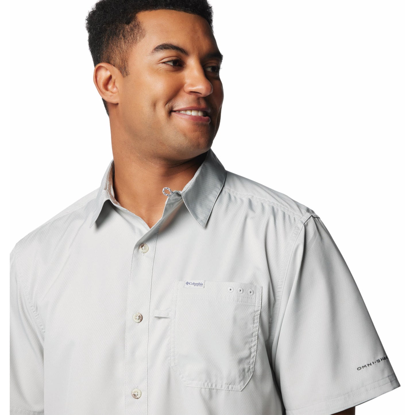 Columbia Mens Black Slack Tide Camp Shirt