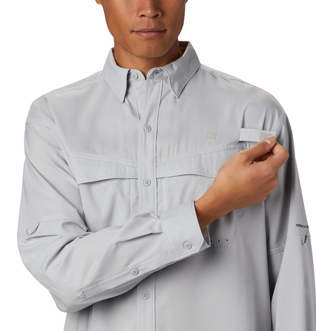 Columbia Men Grey Columbia Men Low Drag Offshore Long Sleeve Shirt