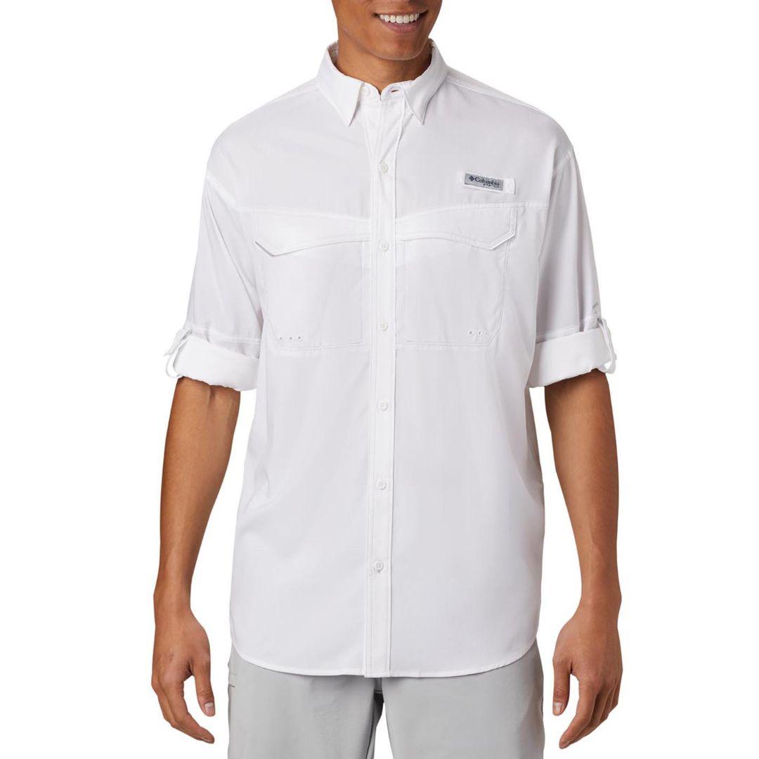 Columbia Men White Low Drag Offshore Long Sleeve Shirt