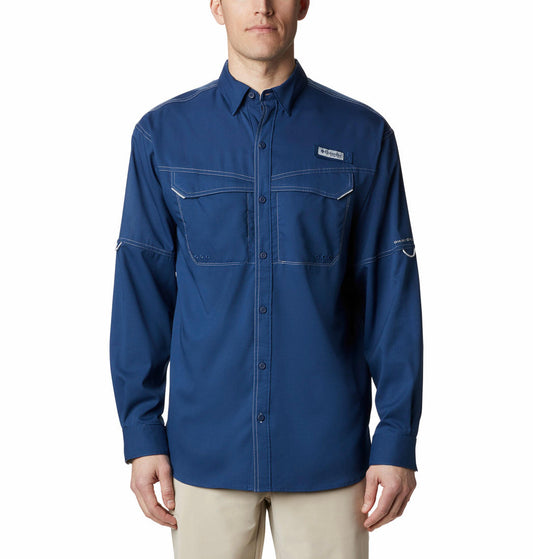 Columbia Men Navy Blue Columbia Men Low Drag Offshore Long Sleeve Shirt