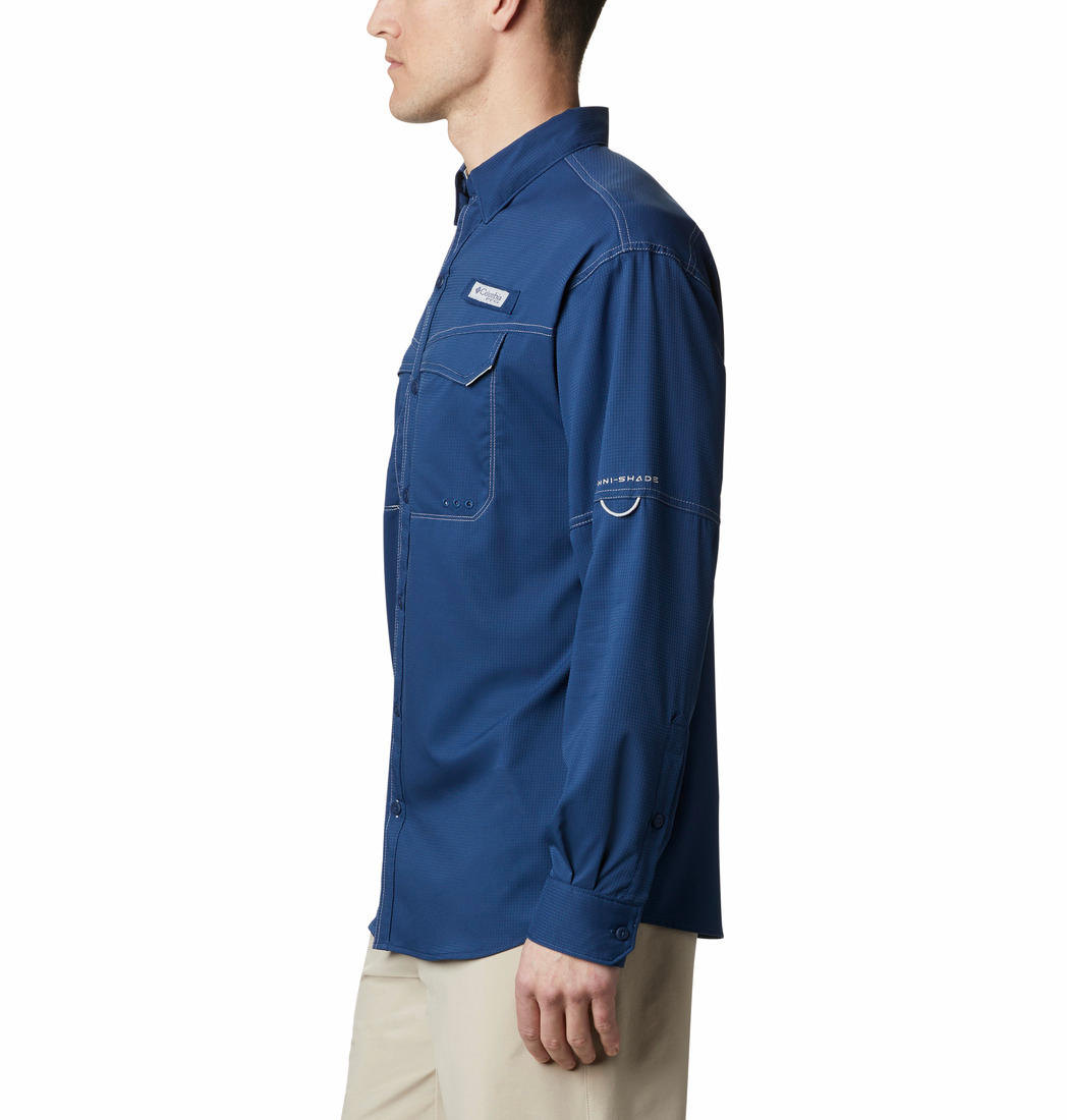 Columbia Men Navy Blue Columbia Men Low Drag Offshore Long Sleeve Shirt