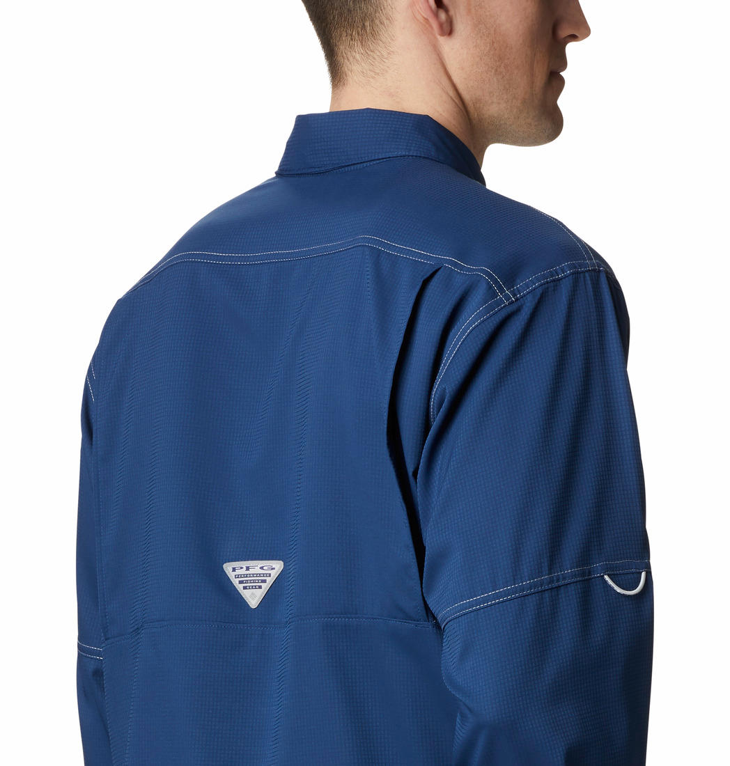 Columbia Men Navy Blue Columbia Men Low Drag Offshore Long Sleeve Shirt