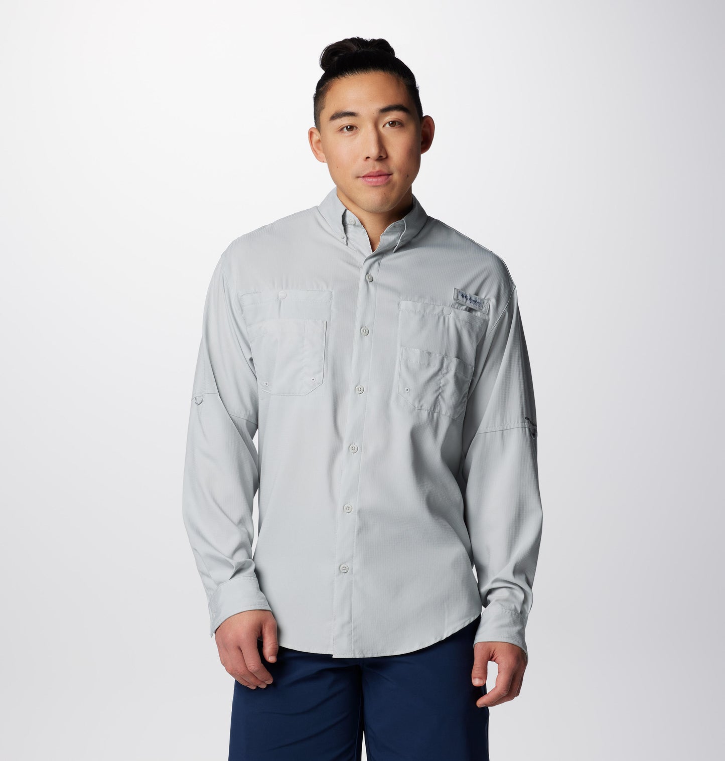 Columbia Mens Black Omni-Wick Tamiami II Long Sleeve Shirt