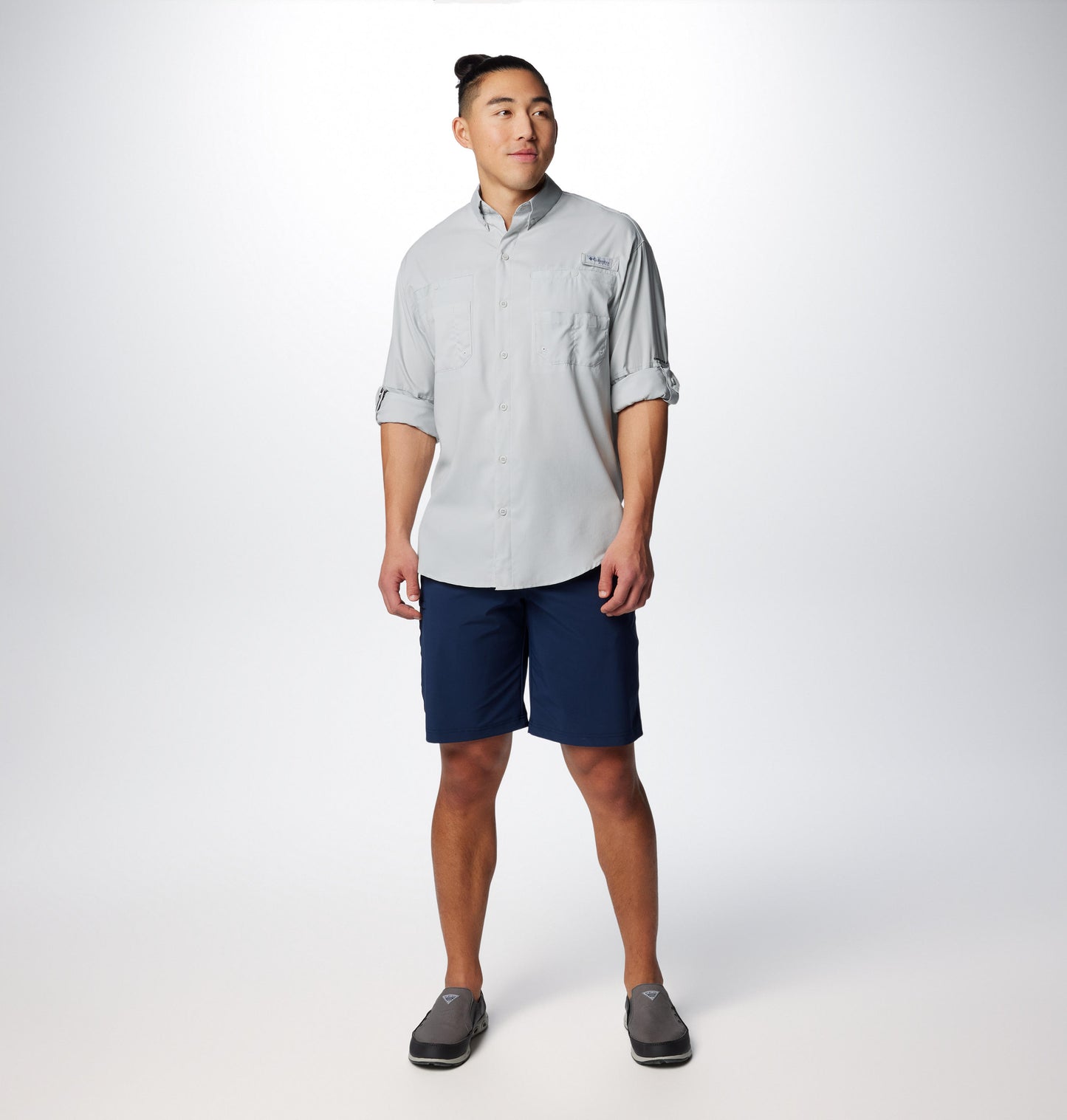 Columbia Mens Black Omni-Wick Tamiami II Long Sleeve Shirt