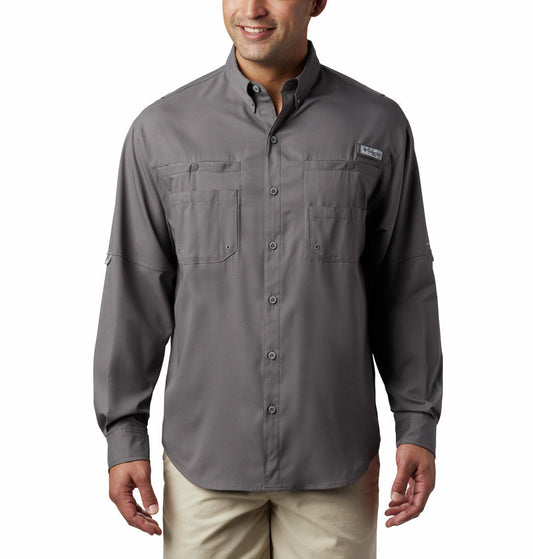 Columbia Men Grey Columbia Men Tamiami Ii Long Sleeve Shirt