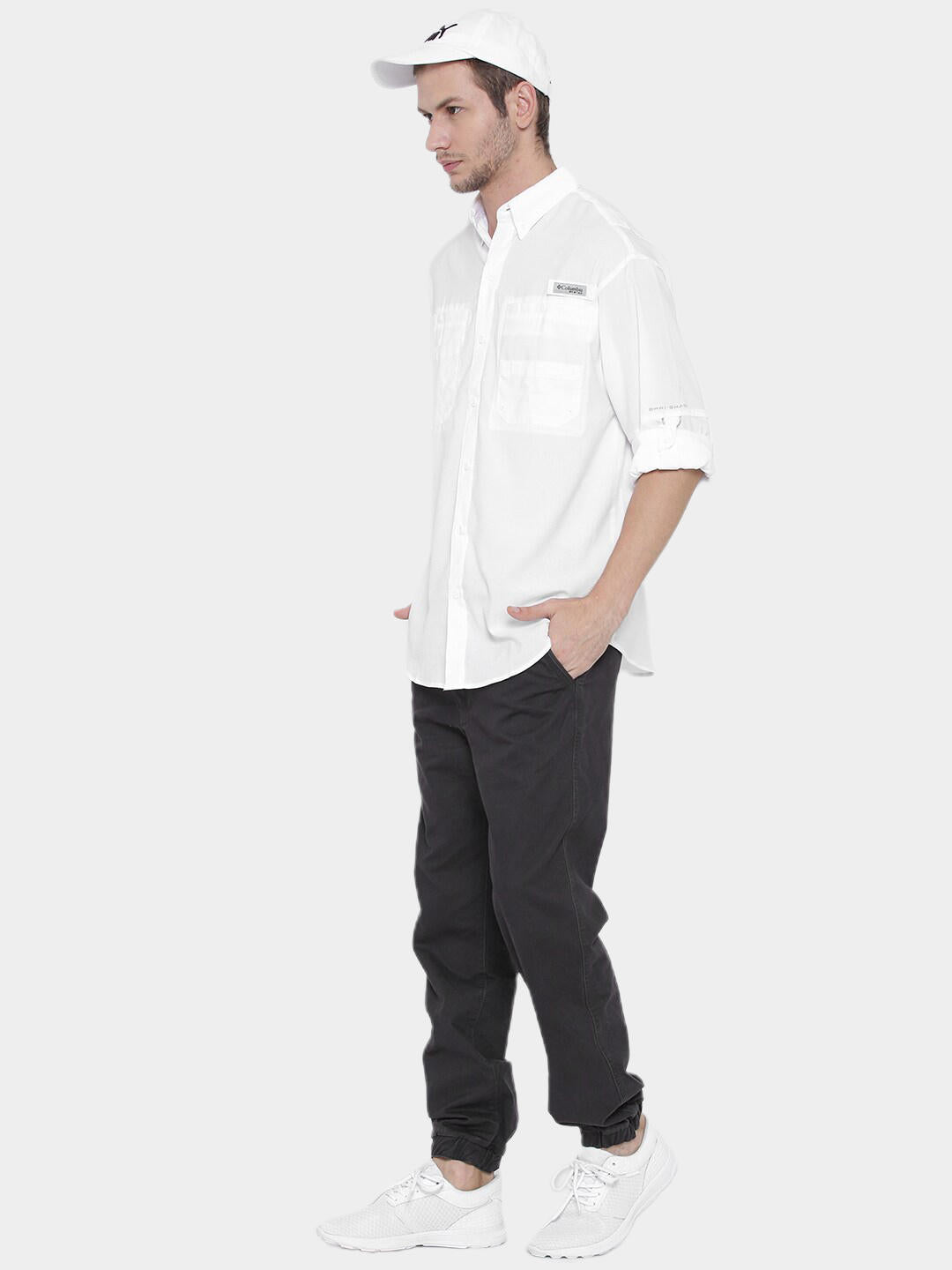 Columbia Men White Omni-Wick Tamiami II Long Sleeve Shirt