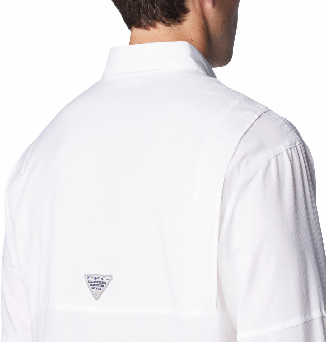 Columbia Men White Omni-Wick Tamiami II Long Sleeve Shirt