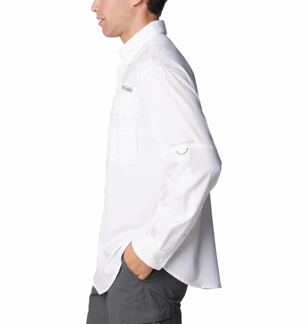 Columbia Men White Omni-Wick Tamiami II Long Sleeve Shirt