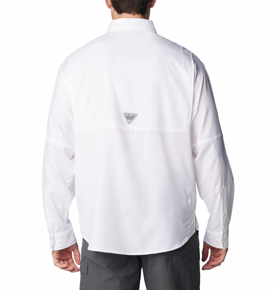 Columbia Men White Omni-Wick Tamiami II Long Sleeve Shirt