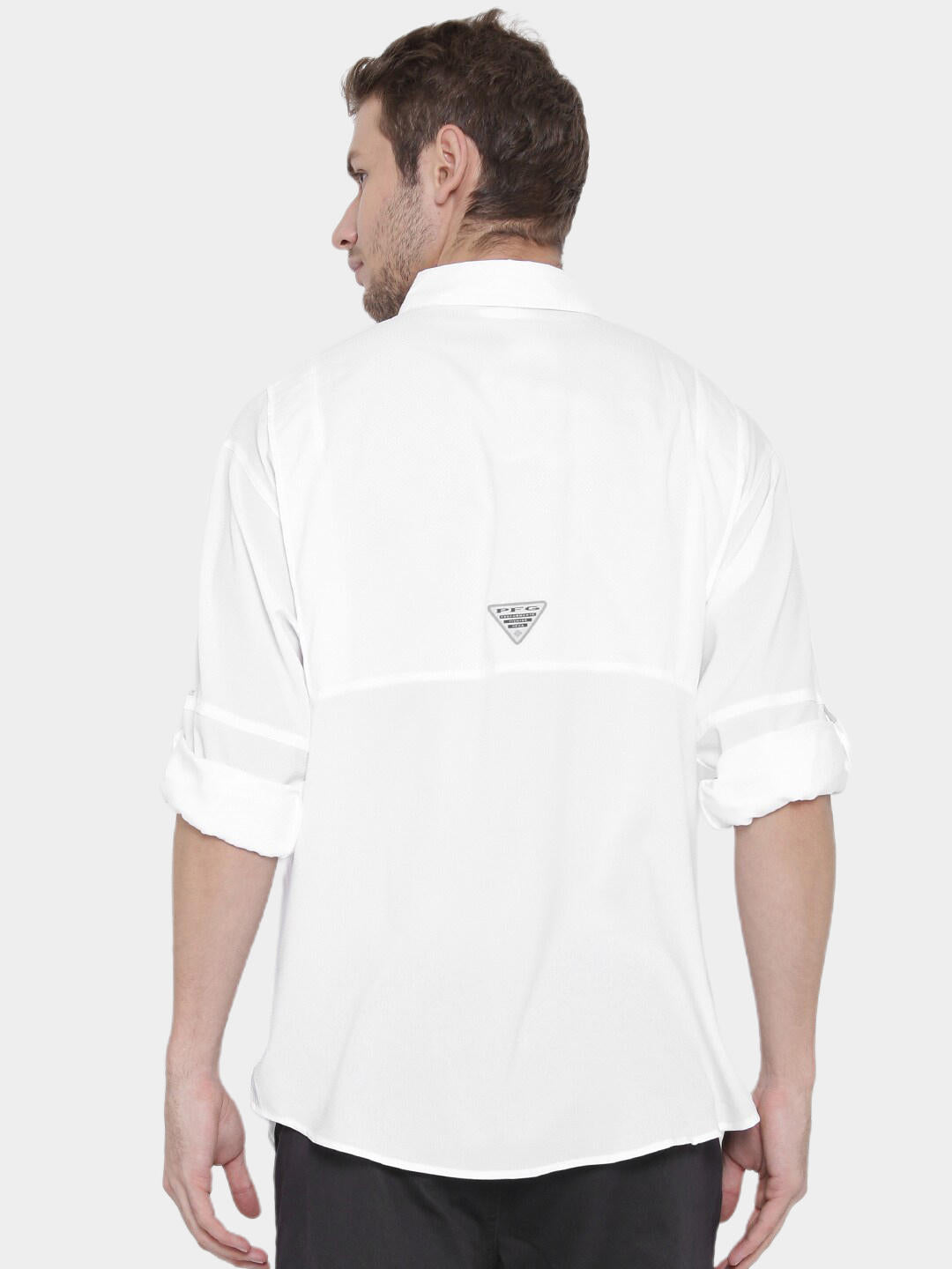 Columbia Men White Omni-Wick Tamiami II Long Sleeve Shirt