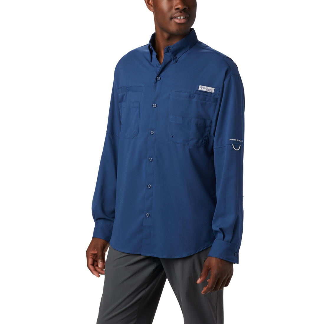 Columbia Men Navy Blue Columbia Men Tamiami Ii Long Sleeve Shirt