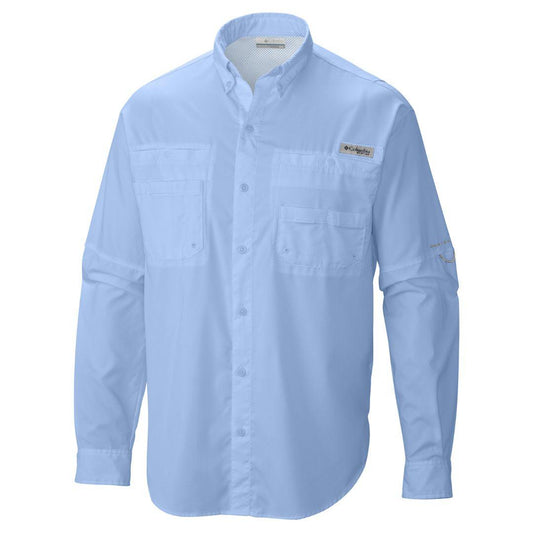 Columbia Men Blue Omni-Wick Tamiami II Long Sleeve Shirt