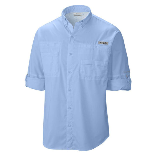 Columbia Men Blue Omni-Wick Tamiami II Long Sleeve Shirt