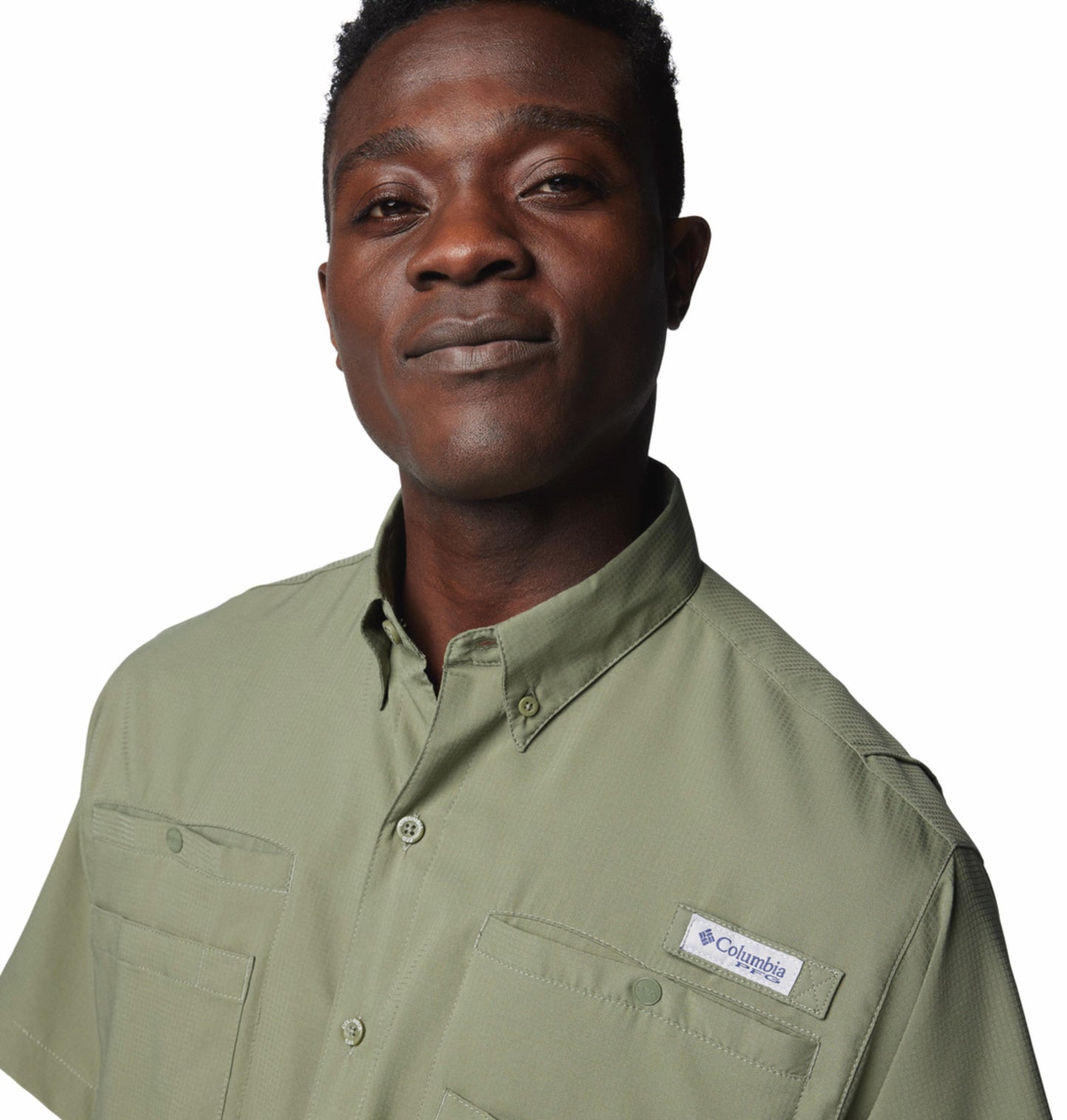 Columbia Mens Green Omni-Wick Tamiami II Short Sleeve Shirt