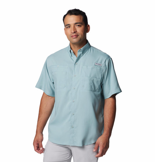 Columbia Mens Blue Omni-Wick Tamiami II Short Sleeve Shirt