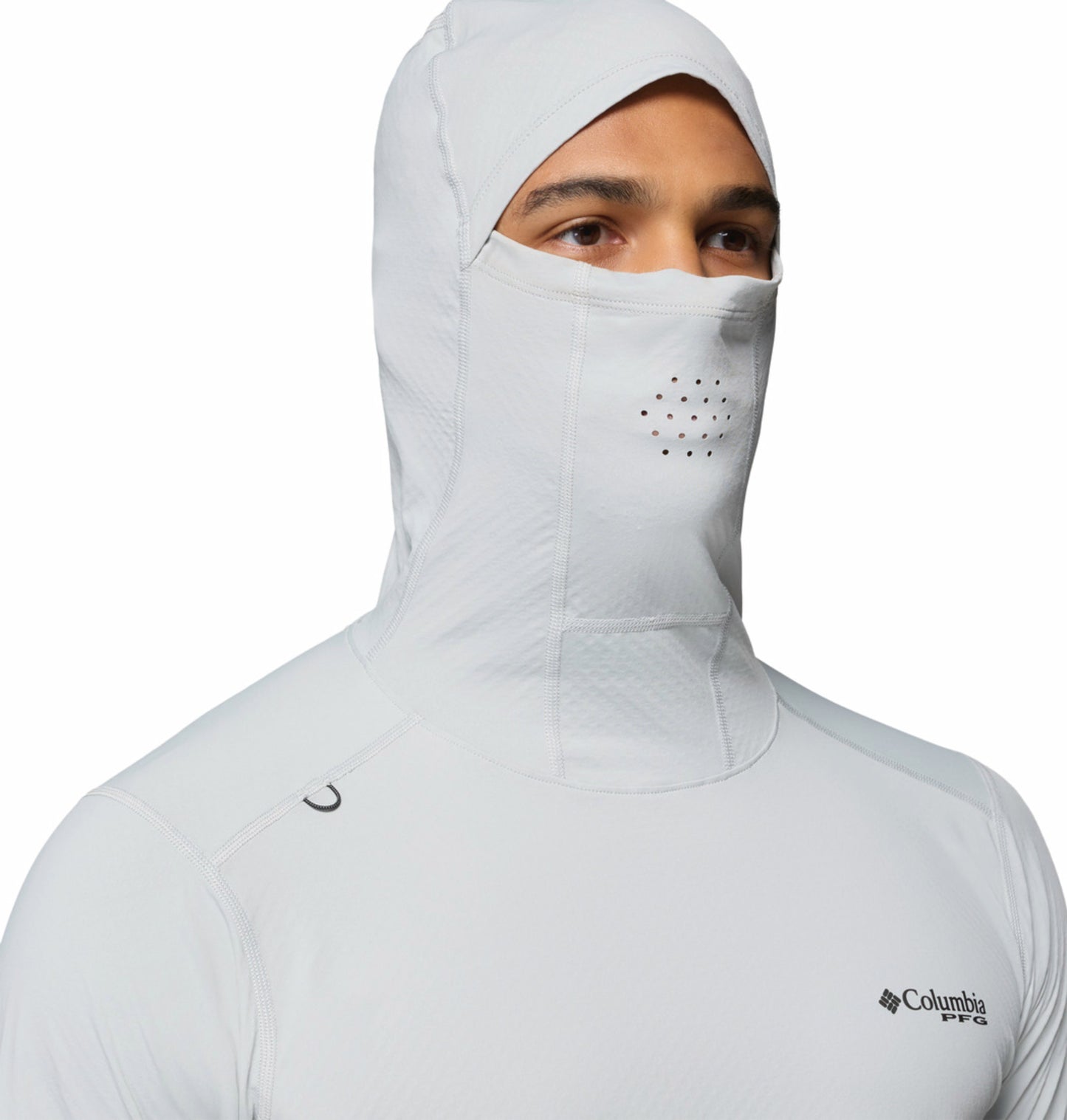 Columbia Men Light Grey Omni-Freeze Shadowcaster Zero Hoodie