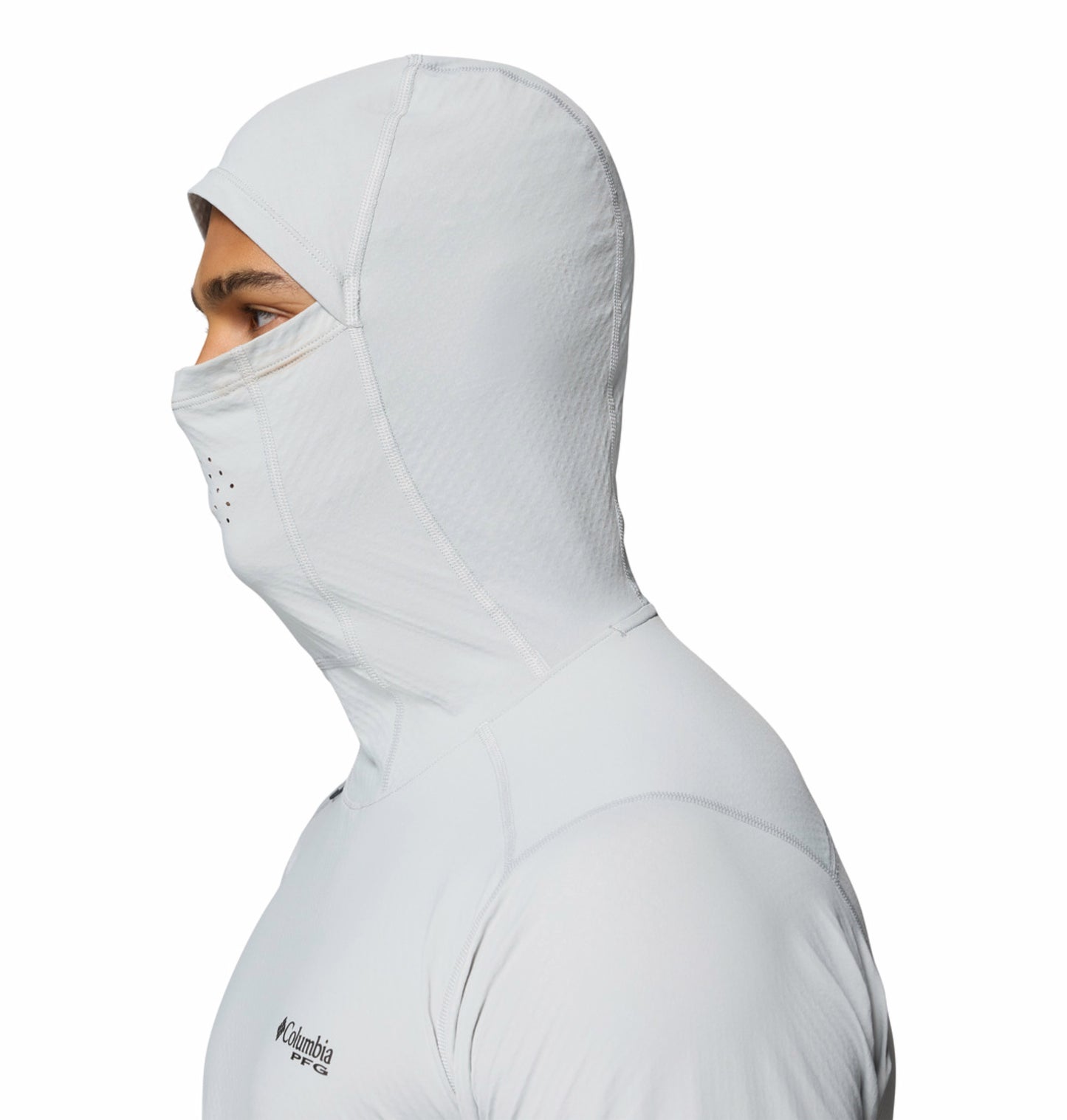 Columbia Men Light Grey Omni-Freeze Shadowcaster Zero Hoodie