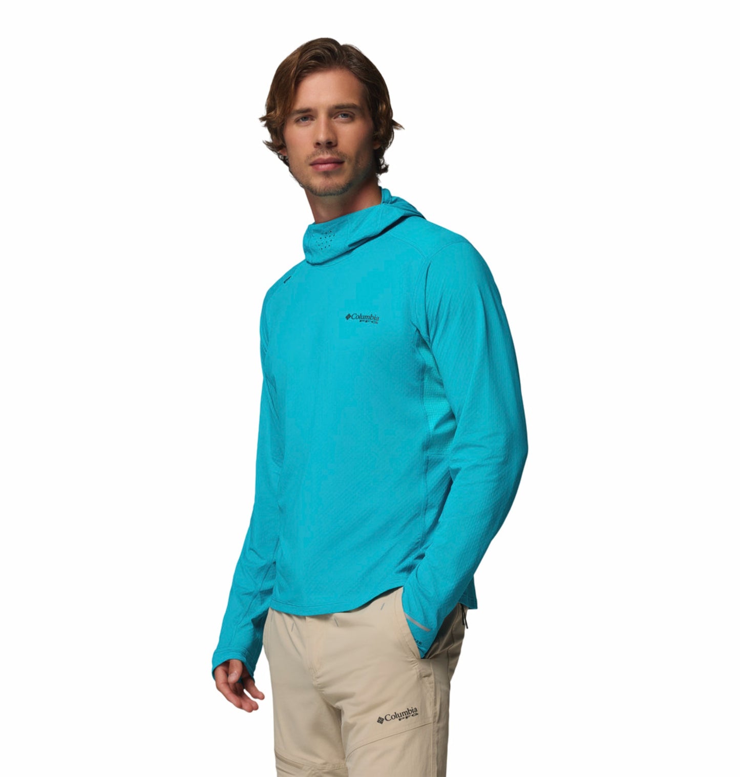 Columbia Men Blue Omni-Freeze Shadowcaster Zero Hoodie