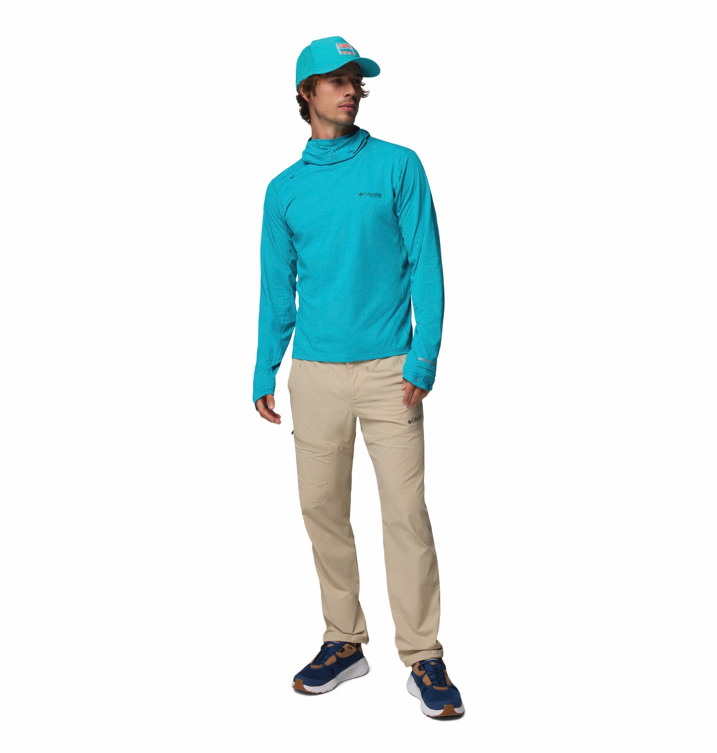 Columbia Men Blue Omni-Freeze Shadowcaster Zero Hoodie