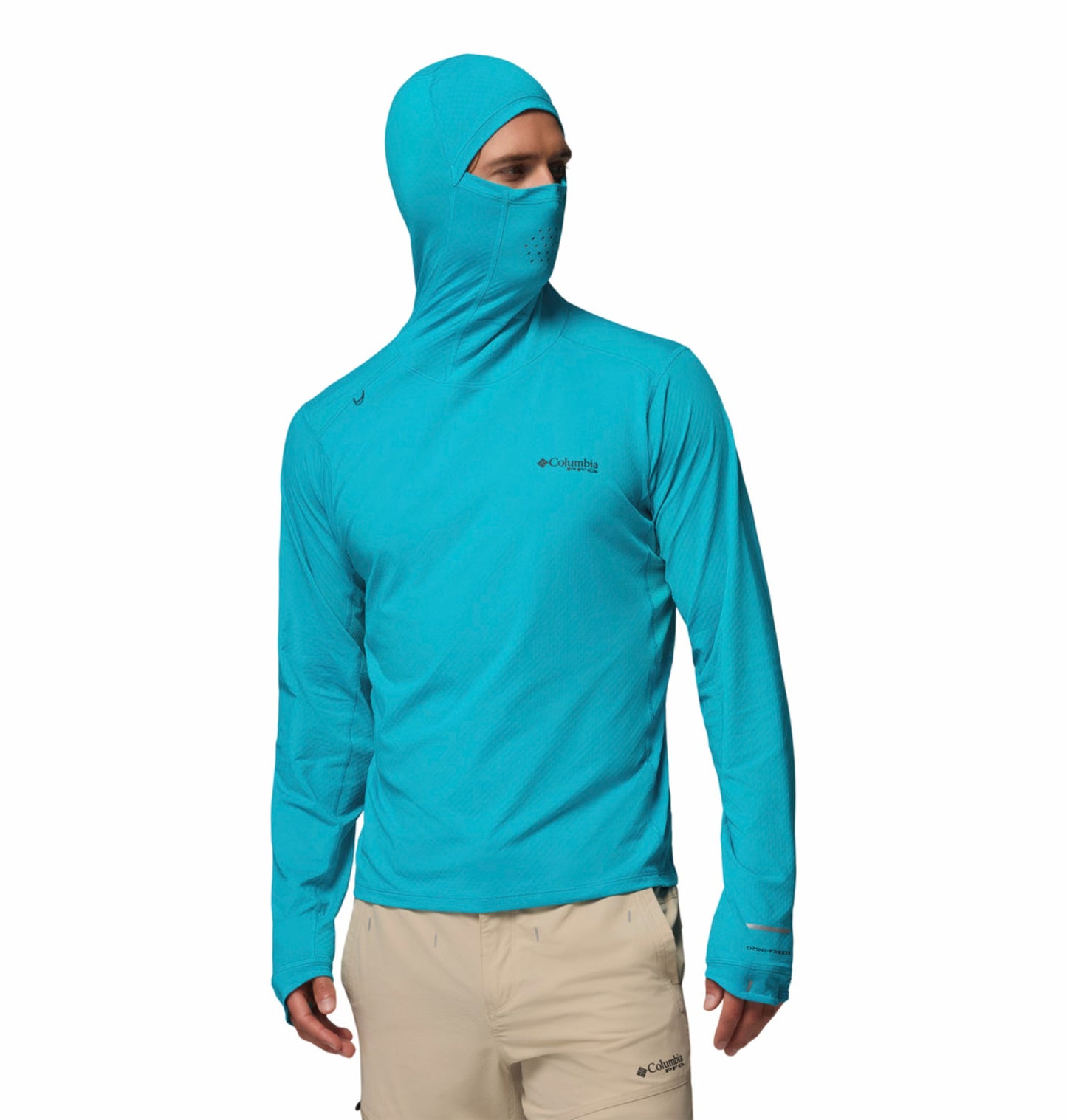 Columbia Men Blue Omni-Freeze Shadowcaster Zero Hoodie