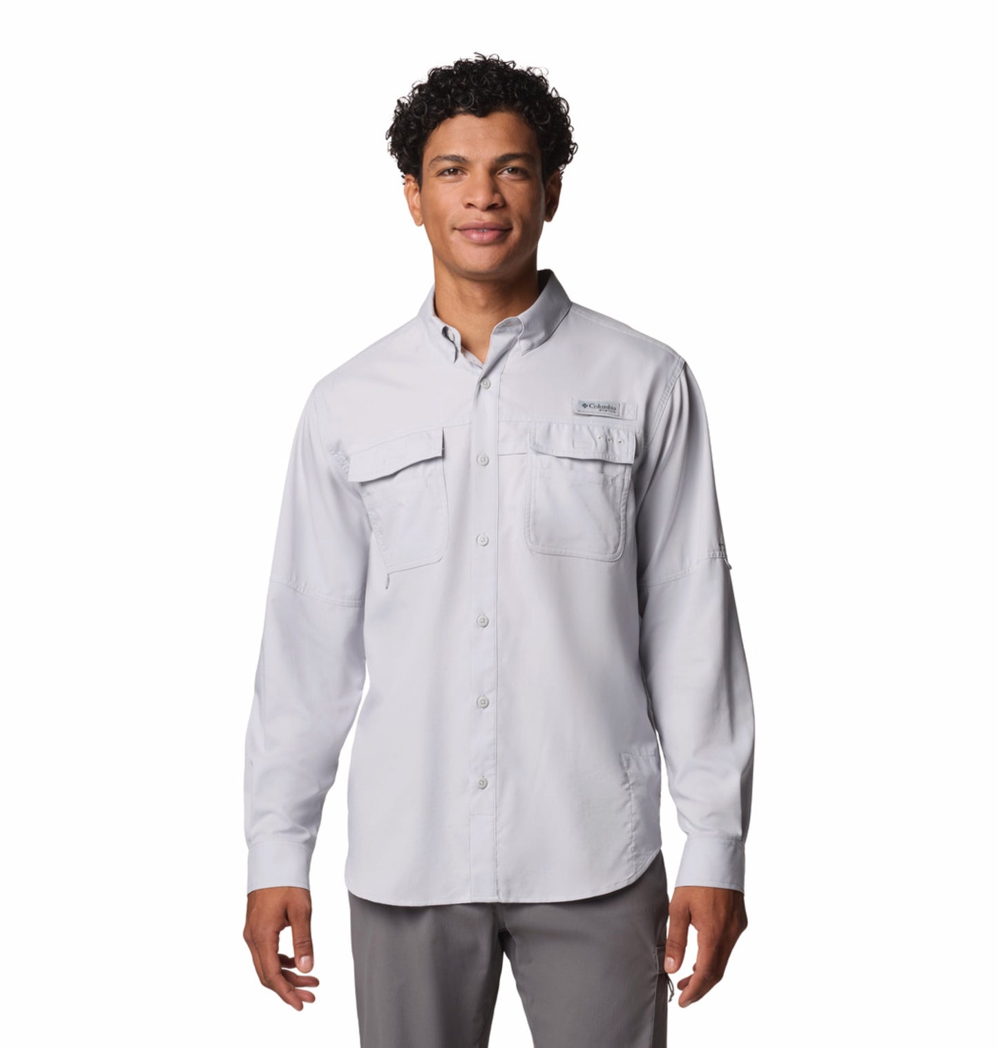 Columbia Men's Light Grey Omni-Shade Blood n Guts V Long Sleeve Shirt