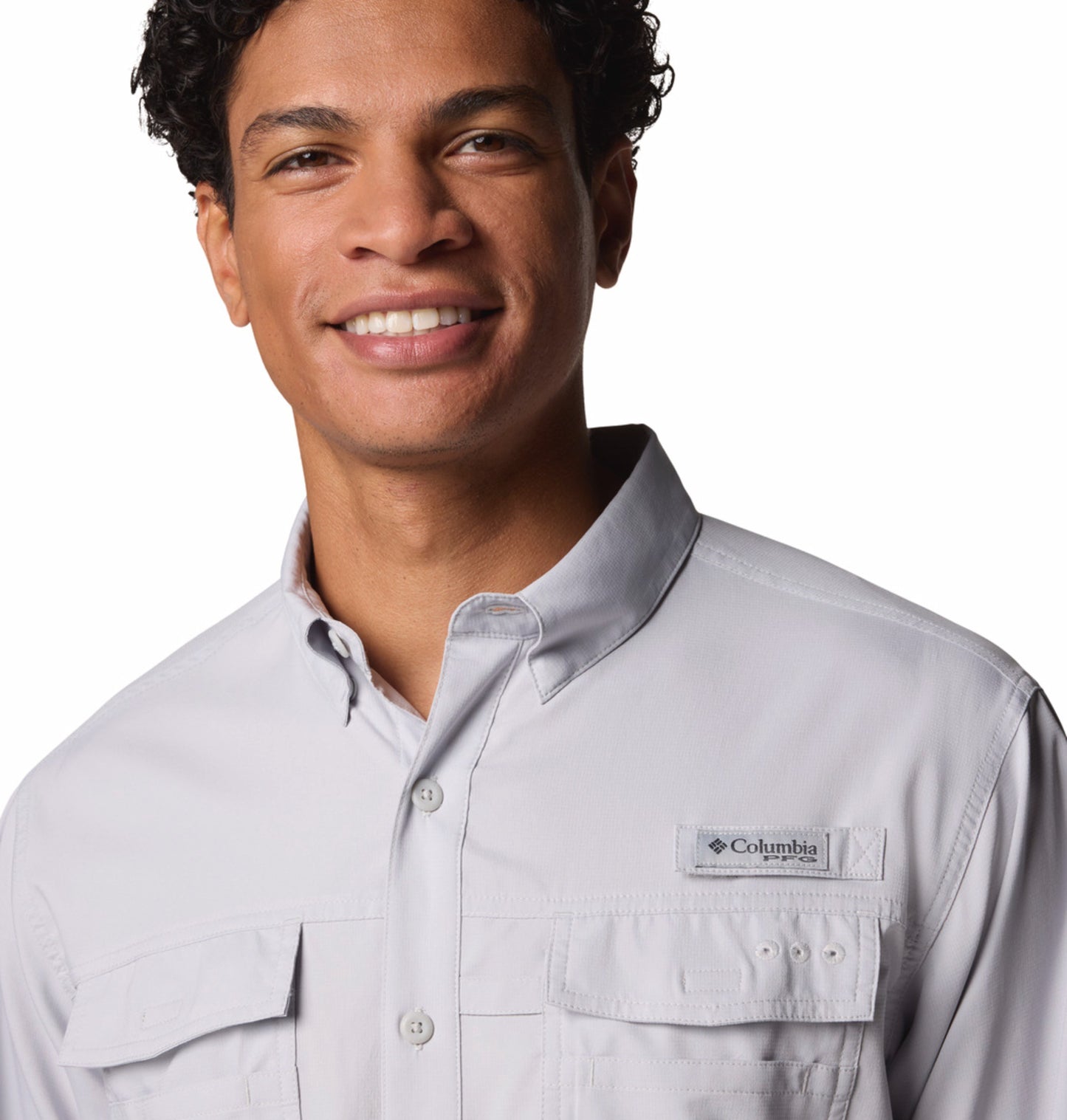 Columbia Men's Light Grey Omni-Shade Blood n Guts V Long Sleeve Shirt