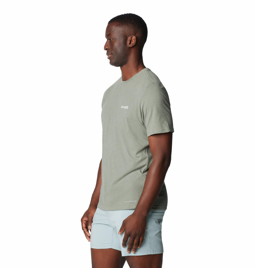 Columbia Mens Green PFG Tarpon Rise Tech Tee SS