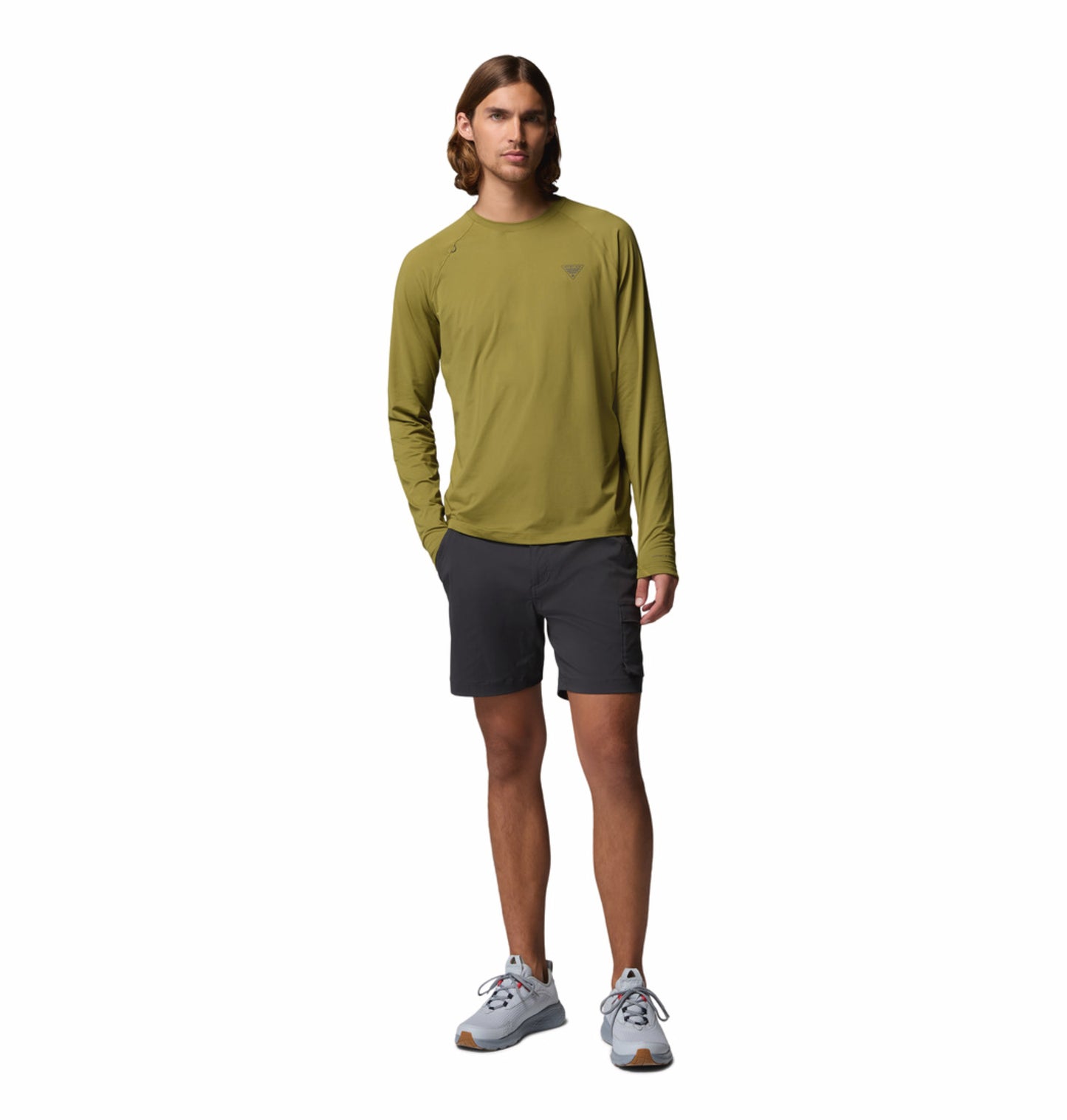 Columbia Men Olive Green Omni-Freeze Wild Cast Sun Tshirt