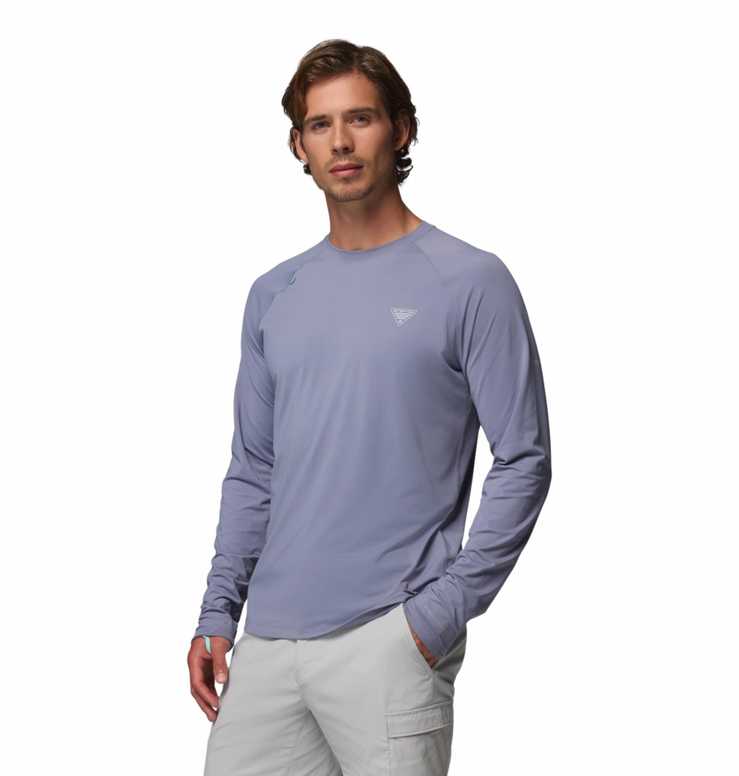 Columbia Men’s Blue Omni-Freeze Wild Cast UPF 50 Sun T-Shirt