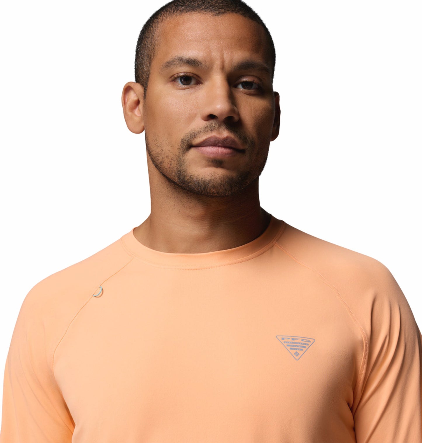 Columbia Men Peach Omni-Freeze Wild Cast Sun Tshirt