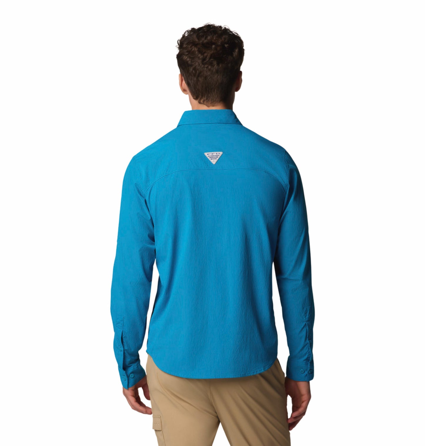 Columbia Mens Blue Omni-Shade Wild Cast Long Sleeve Shirt