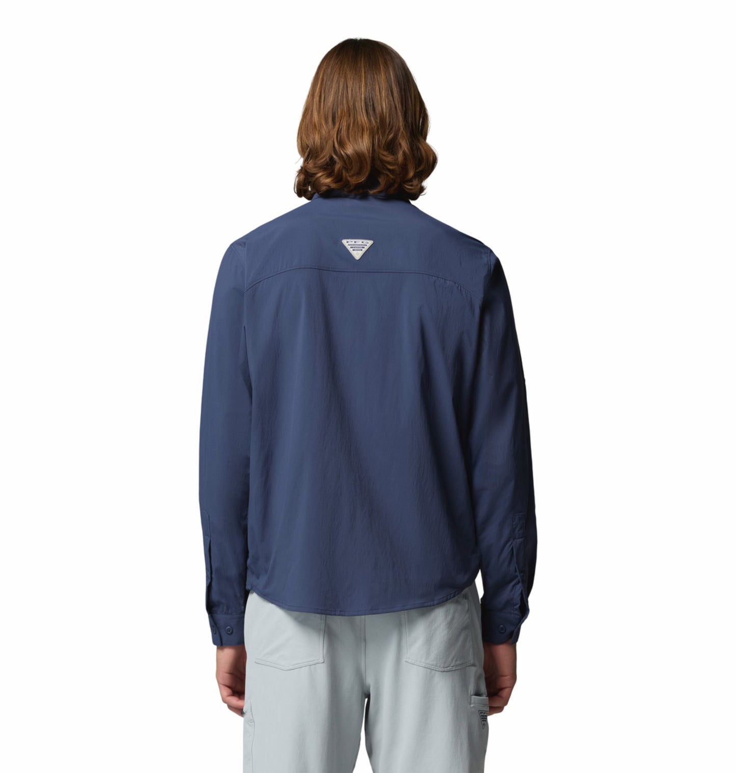 Columbia Men's Navy Blue Omni-Shade Long Sleeve Wild Cast Shirt