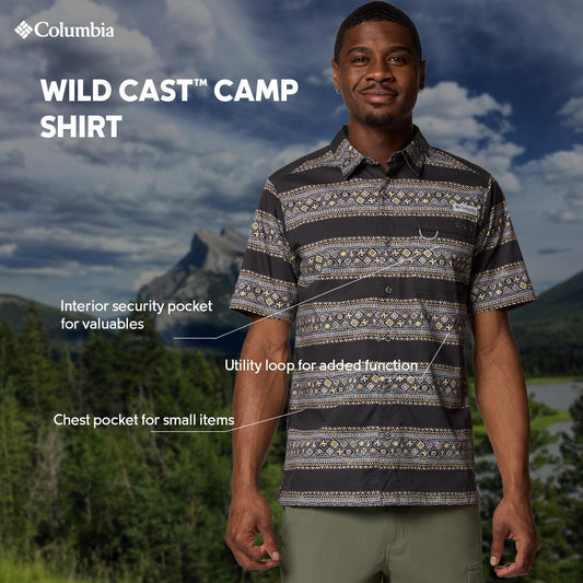 Columbia Mens Multicolor Wild Cast Camp Shirt