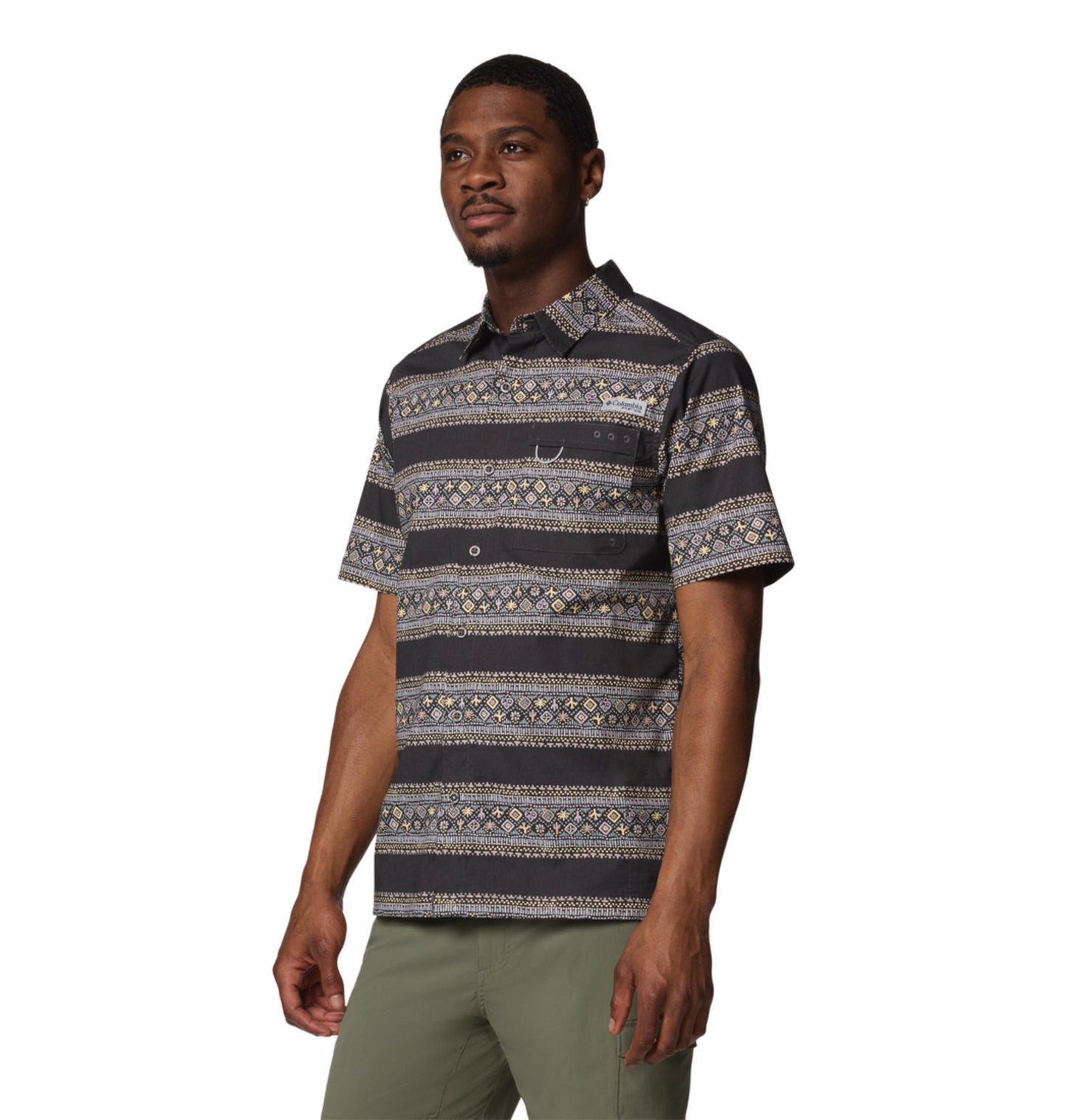 Columbia Mens Multicolor Wild Cast Camp Shirt