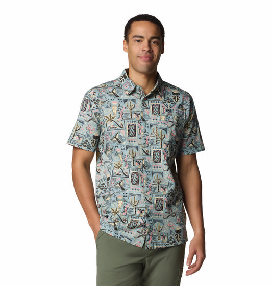 Columbia Mens Multicolor Wild Cast Camp Shirt