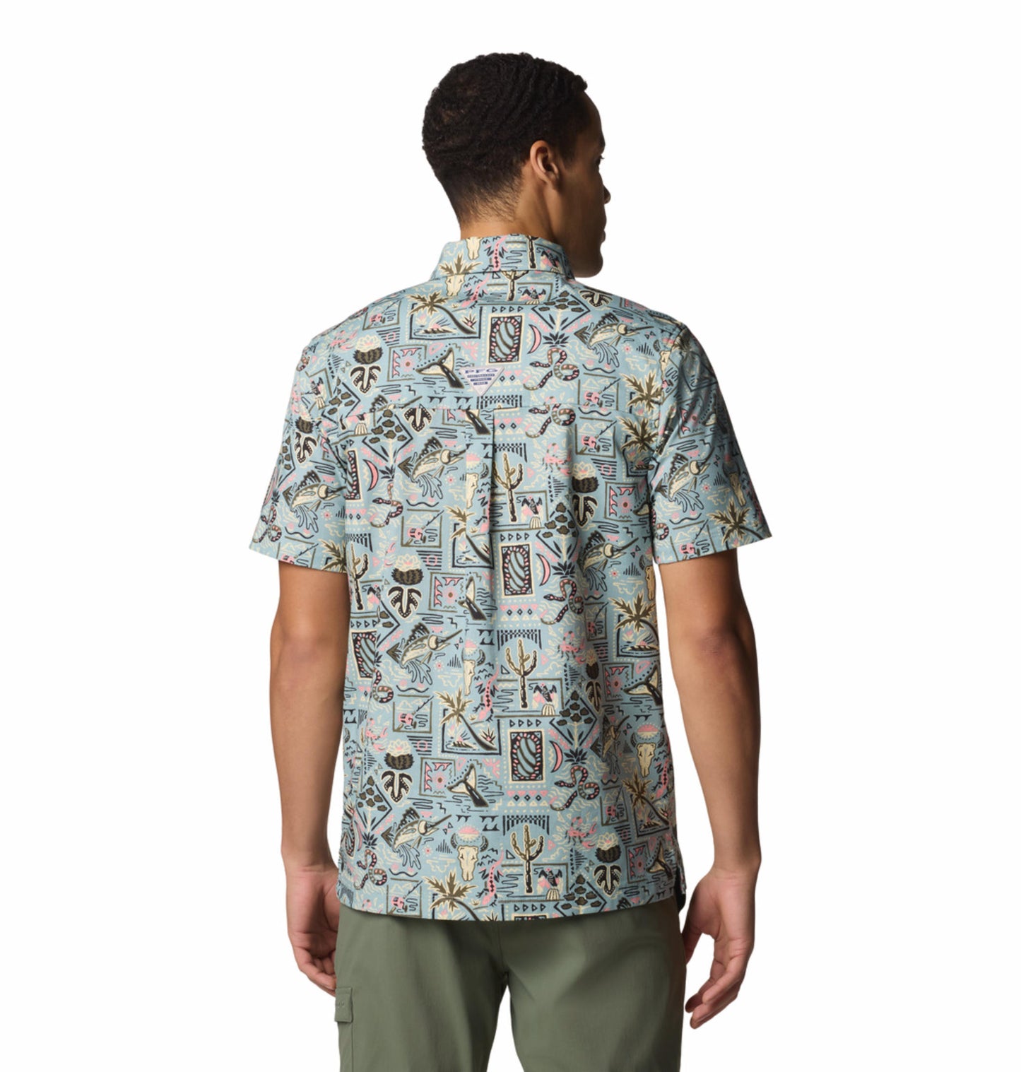Columbia Mens Multicolor Wild Cast Camp Shirt