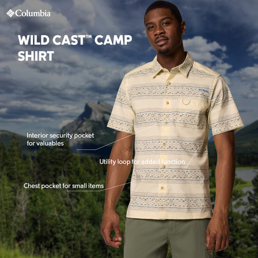 Columbia Mens Multicolor Wild Cast Camp Shirt